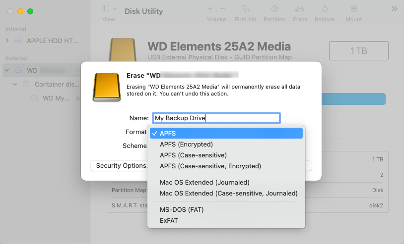 erase my wd passport for mac external drive